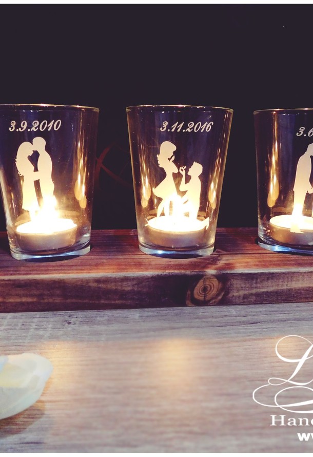 Príbeh lásky na 3 sviečky v tmavom prevedení podnosu-img
